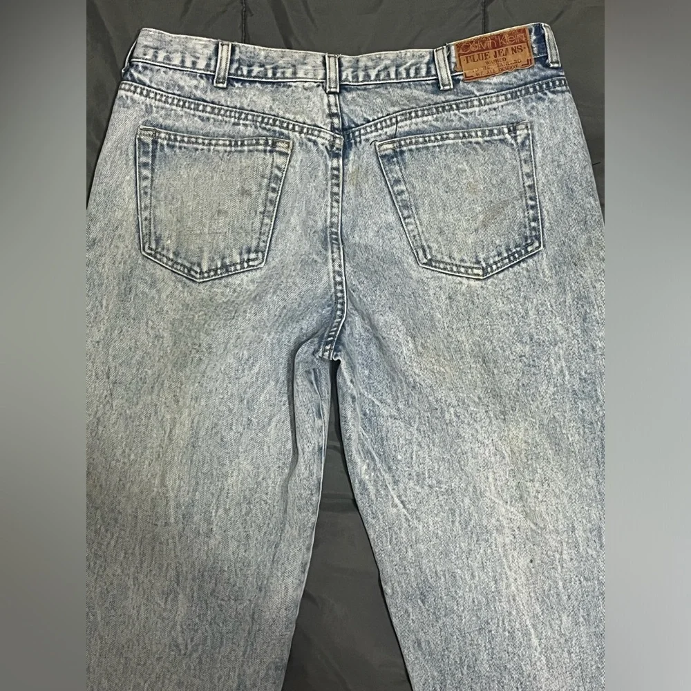 Vintage 80s 90s Calvin Klein Acid Wash USA Cotton Jeans - Picture 8 of 13
